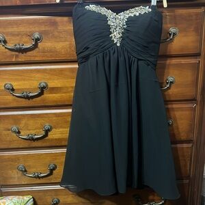 NEW w/o tags strapless black dress w/ beading Size S